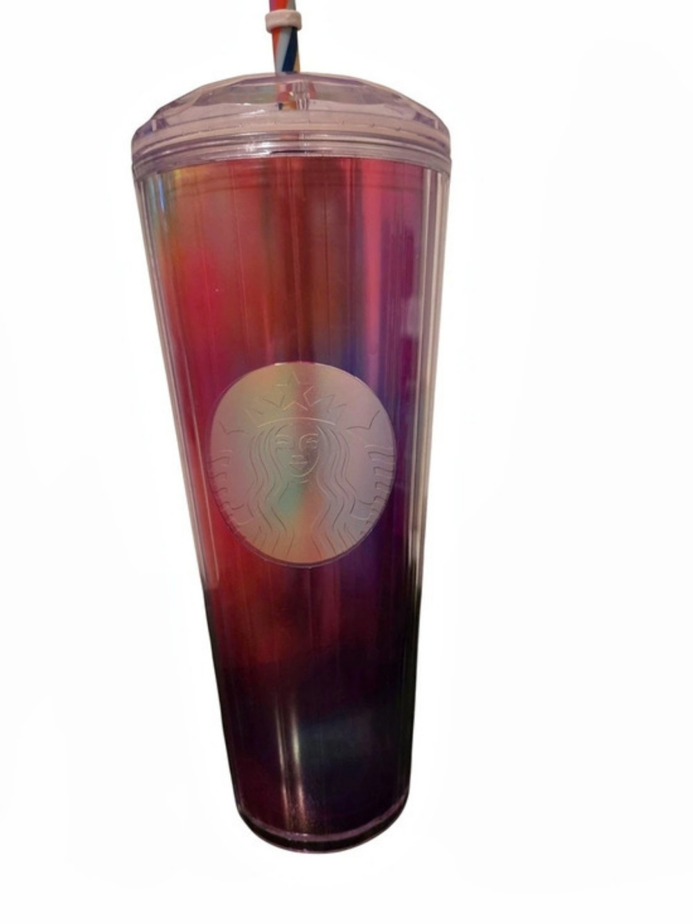 Starbucks Purple Red Pink Ombre Cold Cup Tumbler